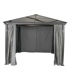 Aluminium Pavillon Verona, 10 x 10, Farbe anthrazit mit HardTop Neu Im Sortiment